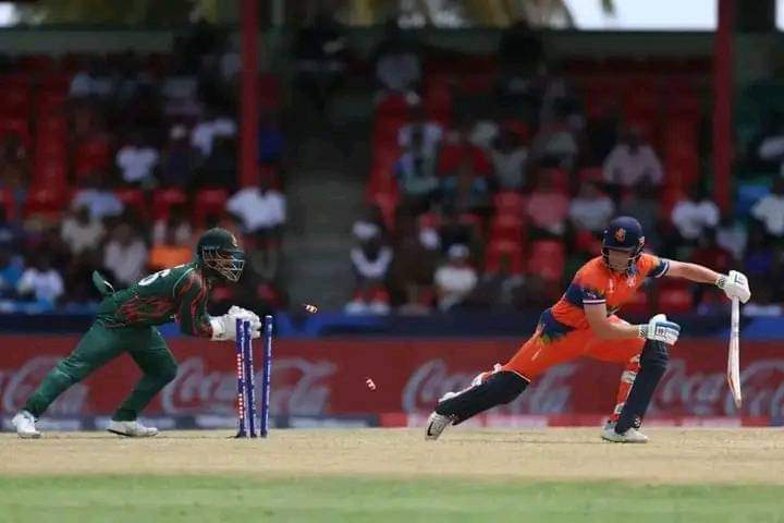 নেদারল্যান্ডসকে হারিয়ে সুপার এইটে এক পা বাংলাদেশের