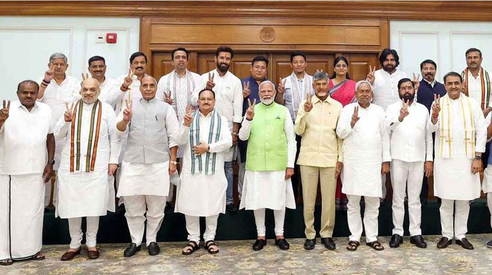 সরকার গঠনের জন্য এনডিএ শরিকদের সমর্থন পেয়েছে বিজেপি