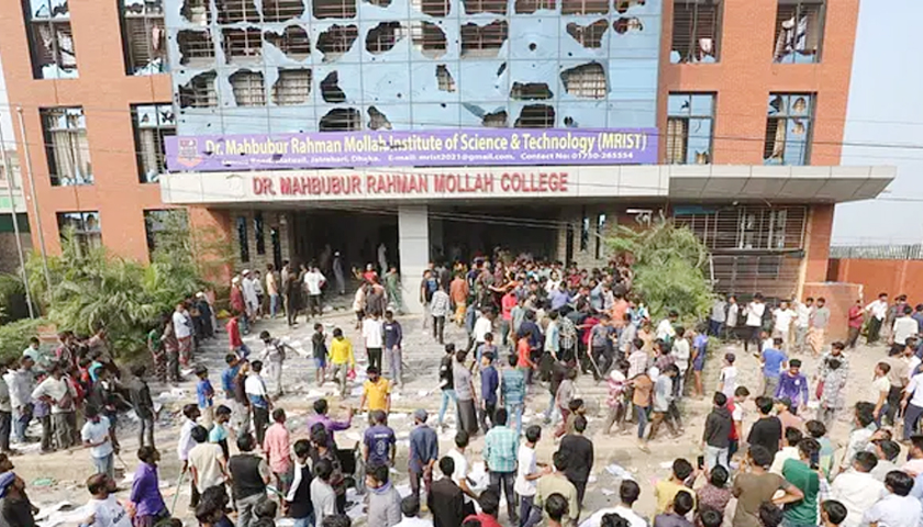 মোল্লা কলেজে হামলার ঘটনায় ৩ শিক্ষার্থী নিহতের দাবি থেকে সরে এসেছে কলেজ কর্তৃপক্ষ