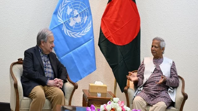 প্রধান উপদেষ্টা ড. মুহাম্মদ ইউনূসের সঙ্গে বৈঠকে বসেছেন জাতিসংঘের মহাসচিব আন্তোনিও গুতেরেস